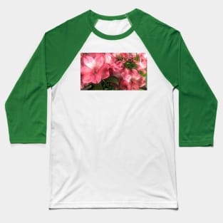 Pretty Pink Flowers Baseball T-Shirt